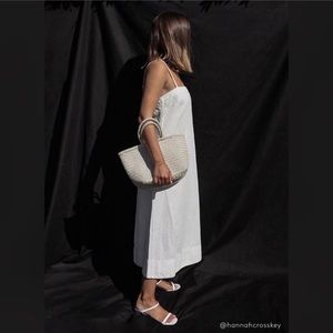 Club Monaco White Belted A-Line Dress